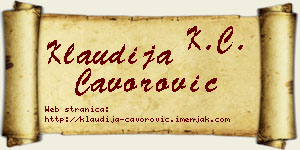 Klaudija Čavorović vizit kartica